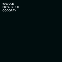 #000D0E - Cod Gray Color Image
